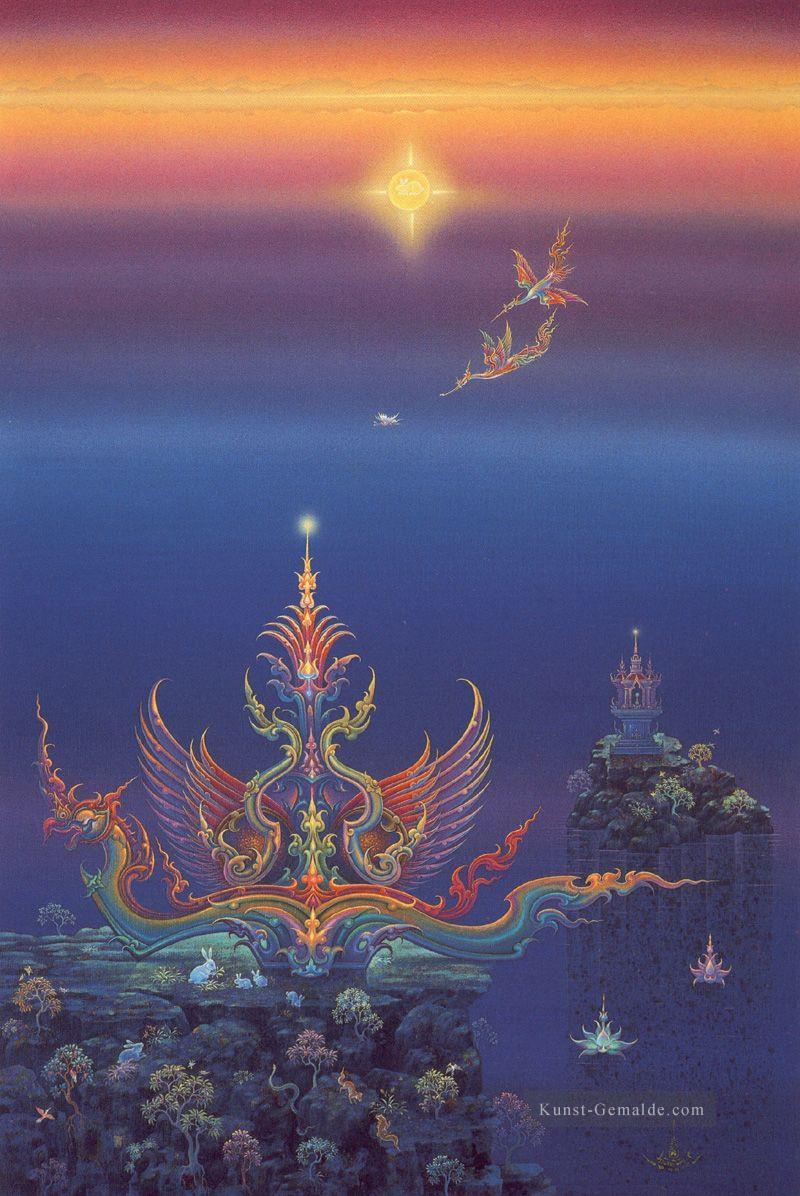 Zeitgenössischer Buddhismus Himmelsfantasie 002 CK Märchen Ölgemälde